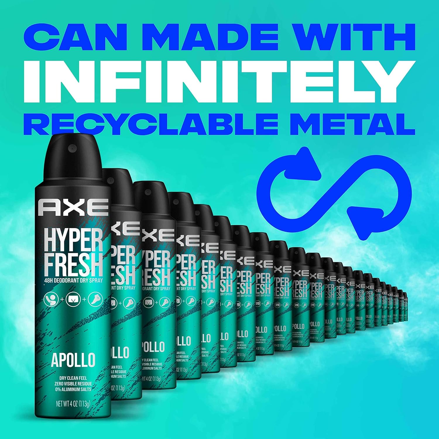 AXE Apollo Deodorant Spray 48 Hour Odor Protection Fresh Sage and Cedarwood Deodorant without Aluminum and without Residue 4 oz