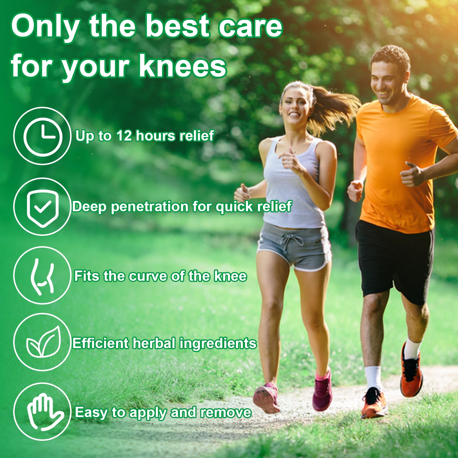 60 Stück Pain Relief Patch – Kräuterpflaster, Selbstklebende Kniepflaster Gegen Schmerzen, Knee Patch für Knie, Rücken, Nacken und Muskelkater