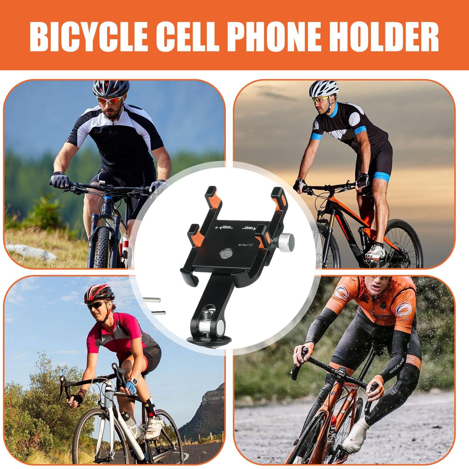 Supporto per telefono da bicicletta, assorbe gli urti, per moto e scooter, supporto universale per telefono cellulare, per uomini e donne