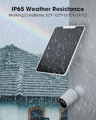 Miniatura 4 de Cargador de panel solar compatible con cámara Google Nest para exteriores e interiores (versión de batería), energía solar de 5 W para Google Nest