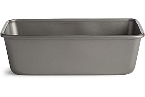 Deep Loaf Pan: Premium Nonstick Carbon Steel Gray Heavy Duty Bakeware Bread Loaf Pan