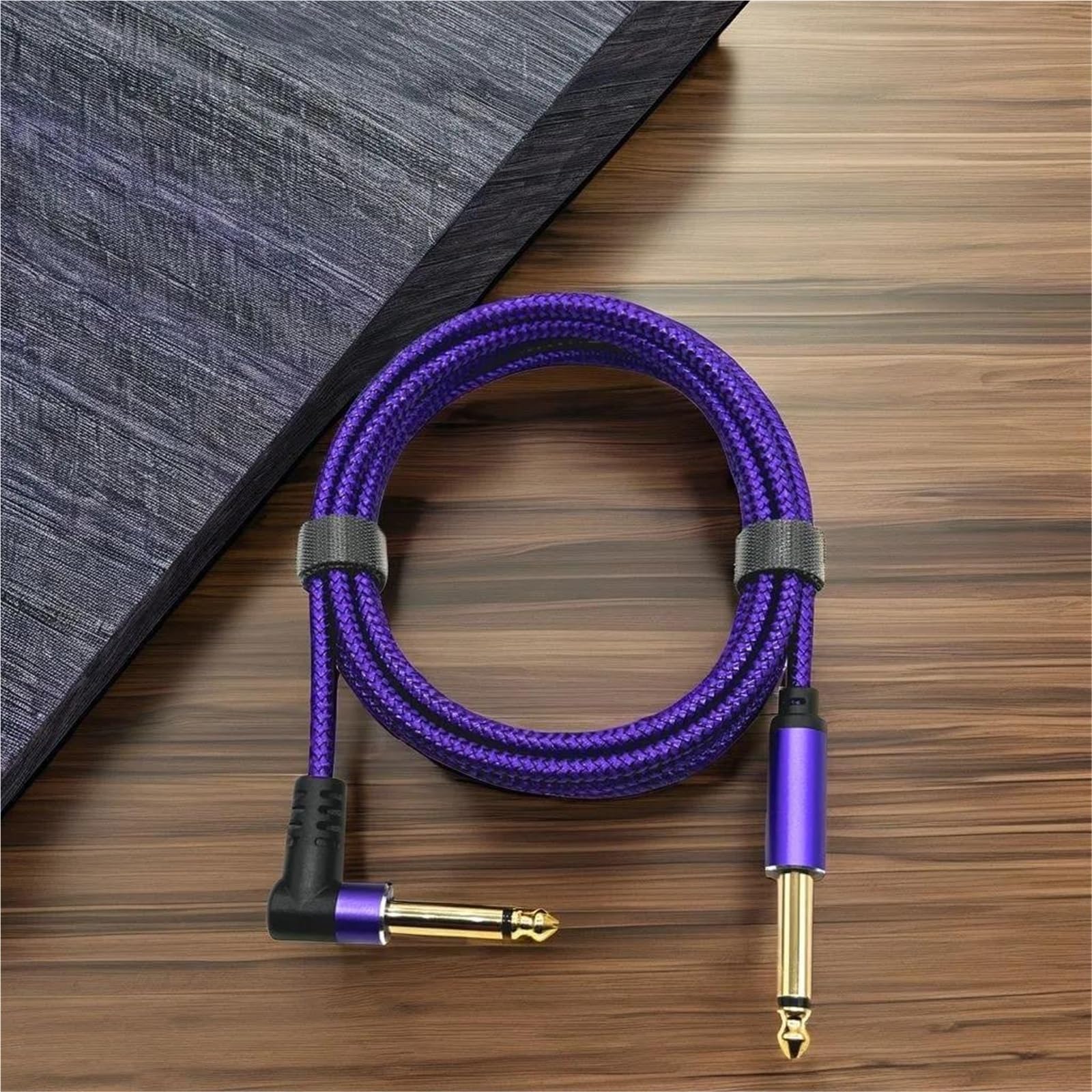 Cable De Instrumento Profesional Amplificador Alambre 6,35 Mm Para Guitarra Eléctrica Fácil Tocar | Cable de guitarra (morado, 5 m)