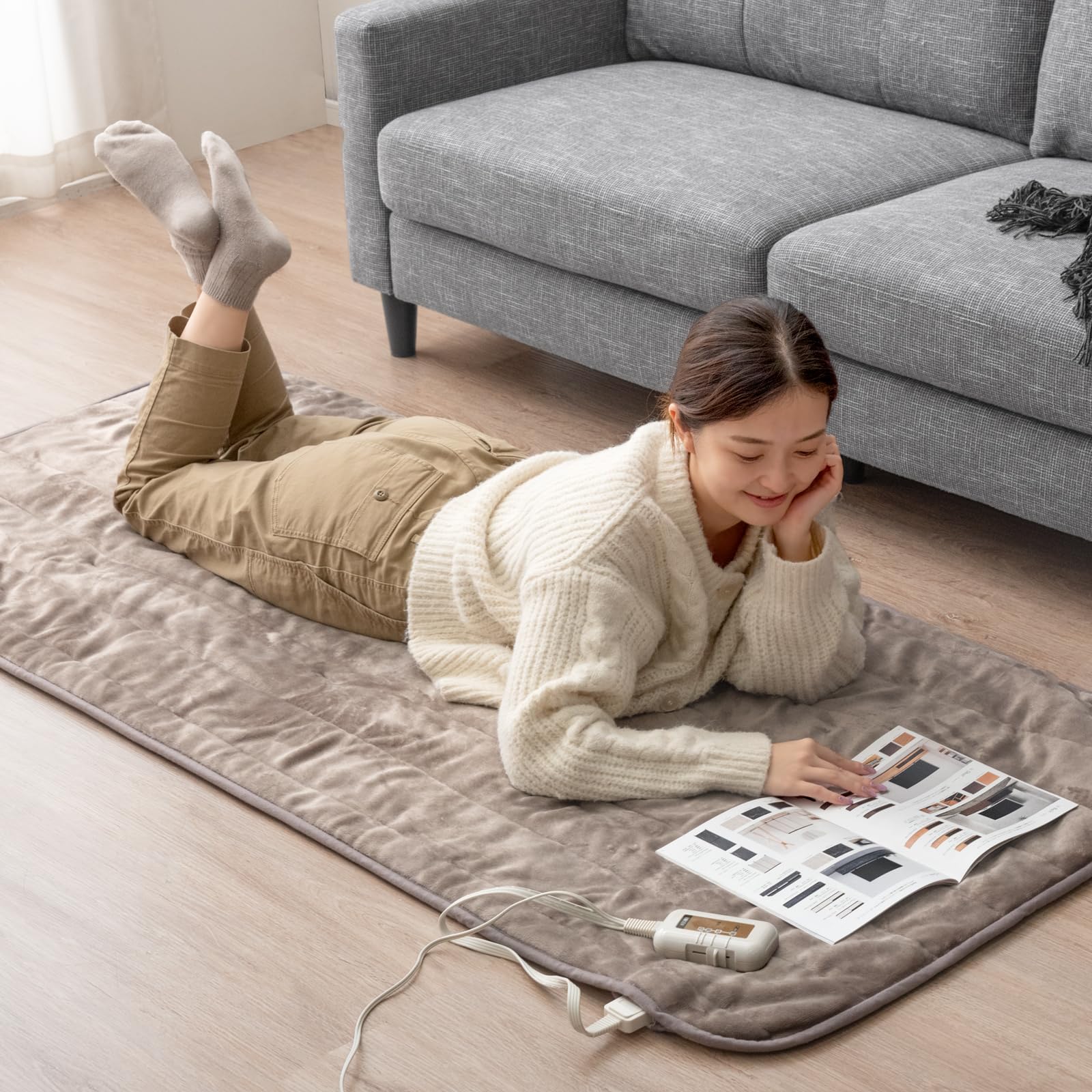 お値下げ 月の友 ホットカーペット 電気カーペット Amazon | タンスのゲン ごろ寝マット 80×180cm ホットカーペット