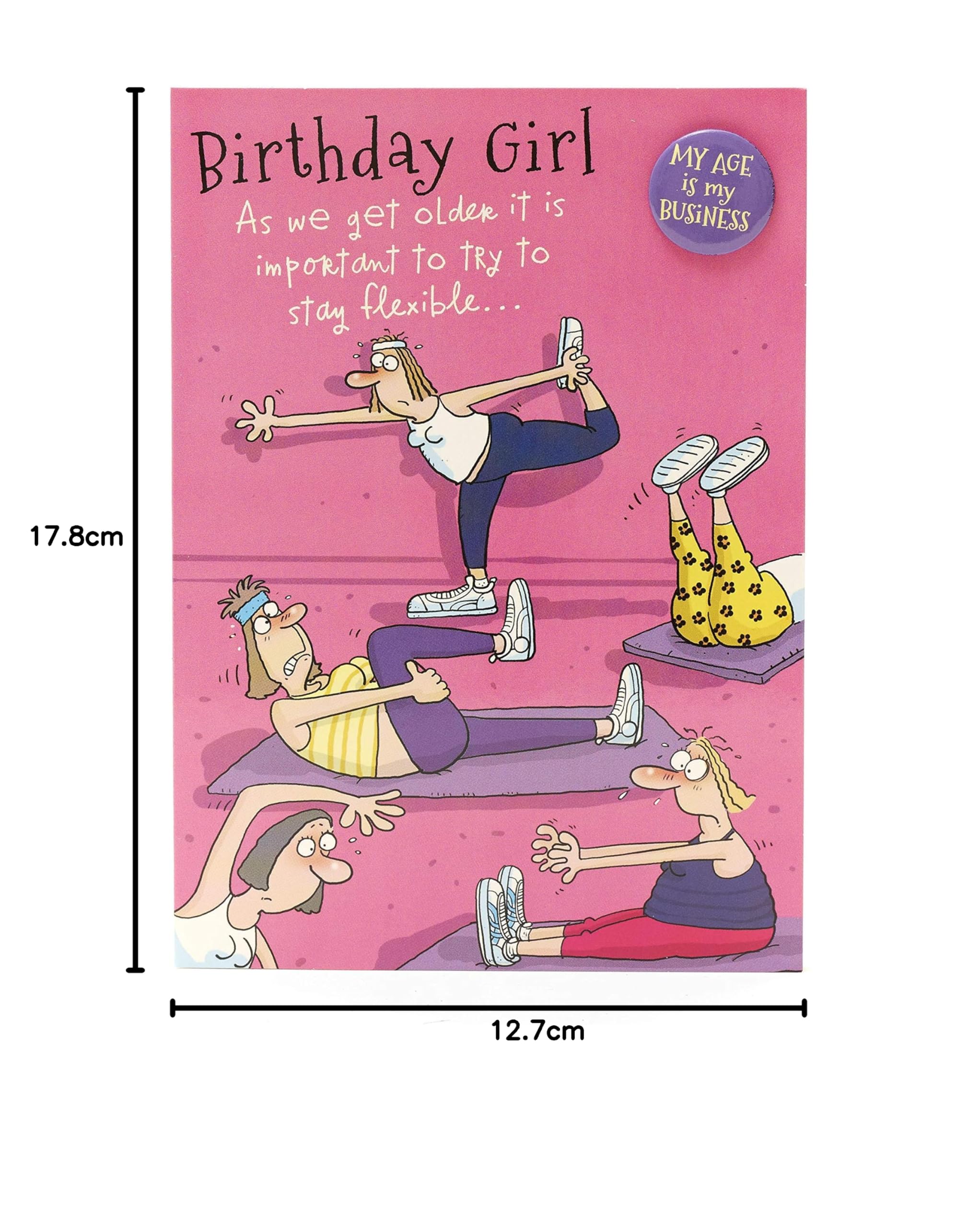 Biglietto Di Compleanno UK Greetings Per Lei - Design Carino Con Cane, Lamina Oro E Dettagli In Rilievo - 165x190 Mm - 2