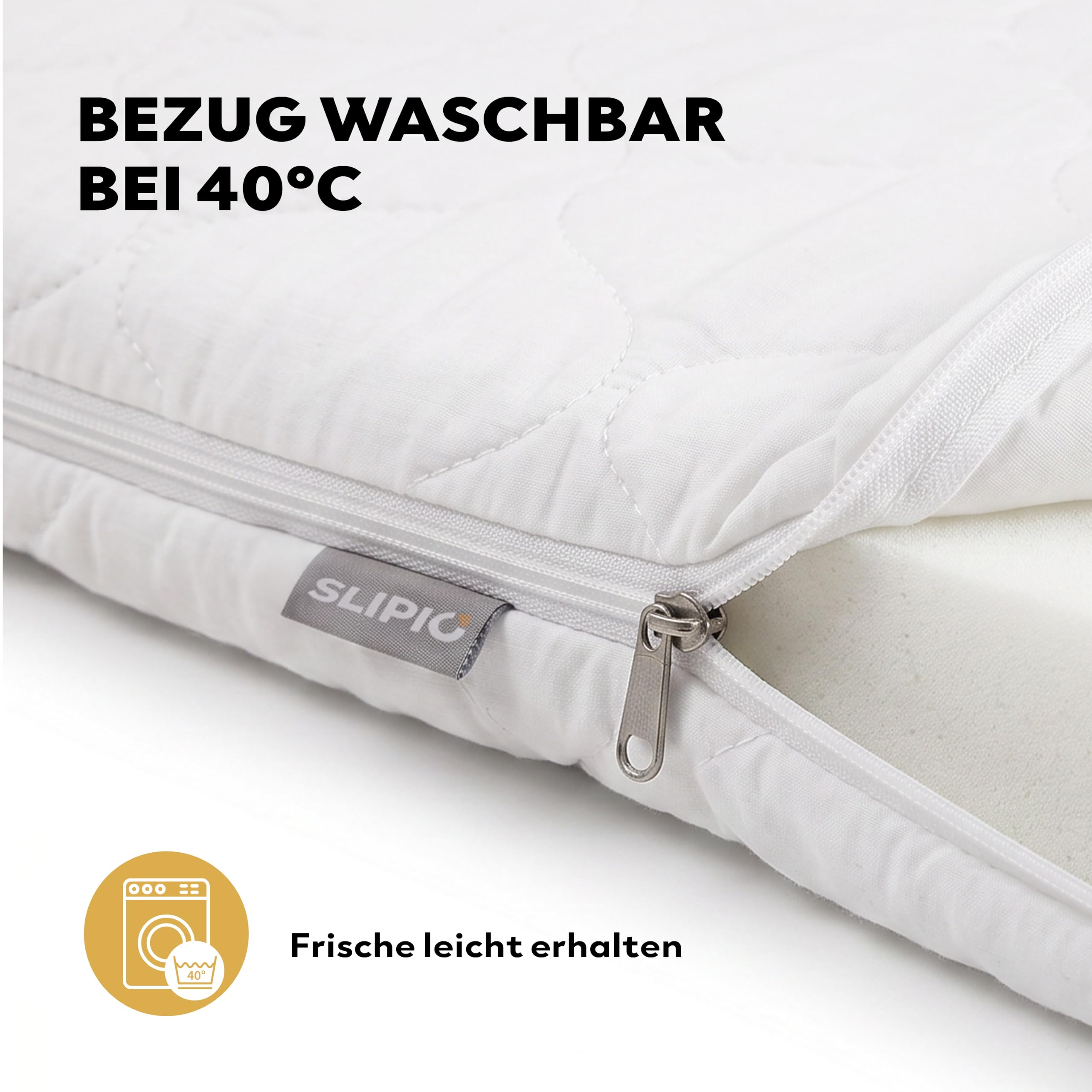 Matratzentopper 200x200 cm | 5 cm Höhe | Ergo+ orthopädischer Komfortschaum | Waschbar & Hypoallergen | Mattress Topper 200x200