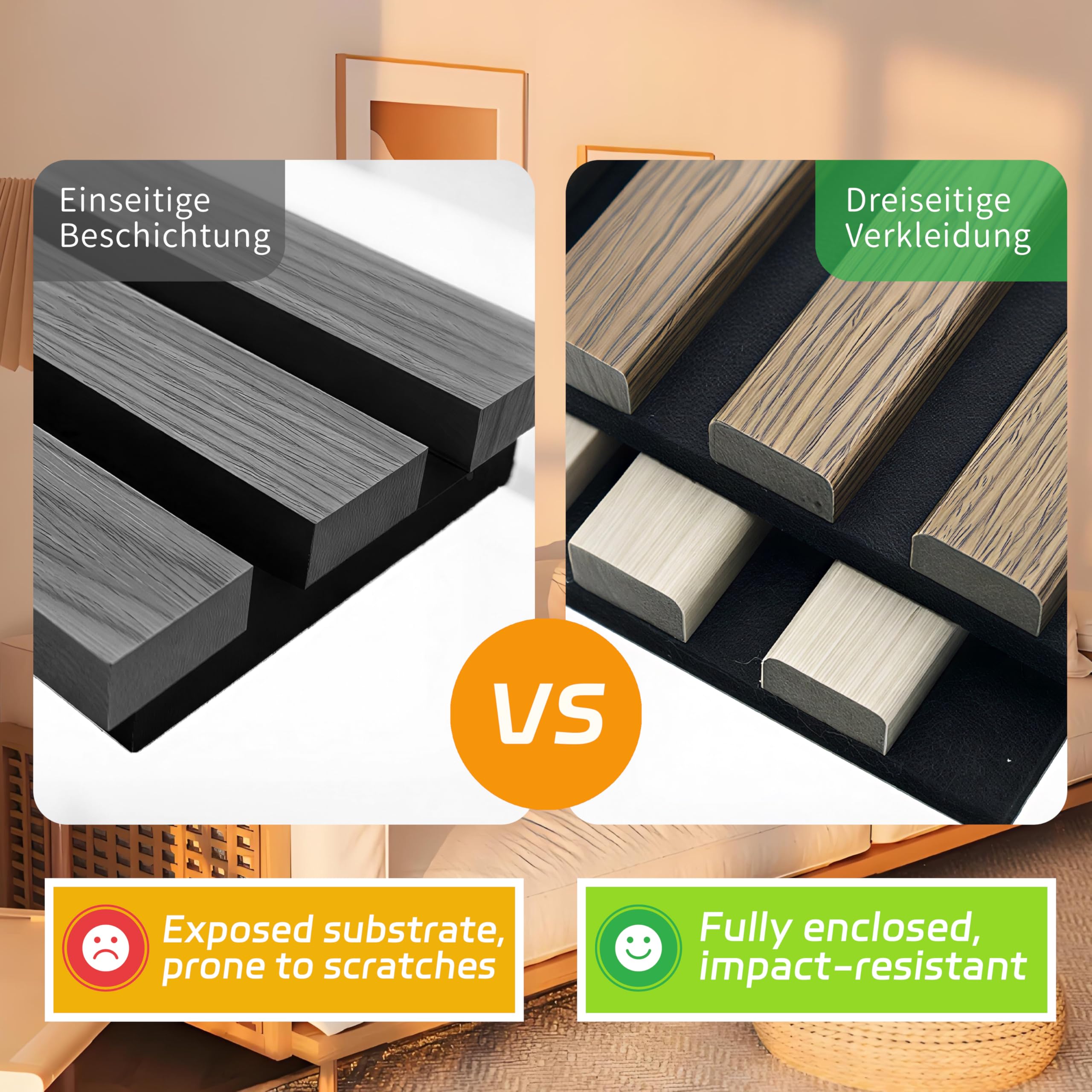AMIGO Paneles 3D Acusticos de Madera Autoadhesivo,Pack 2 Aislante Acustico Decorativo,120x60x2.1 cm Insonorizacion Acustica Pared, Doble Capa Palilleria Insonorizar,roble claro