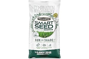 Pennington Smart Seed Sun and Shade Tall Fescue Grass Seed Mix for...