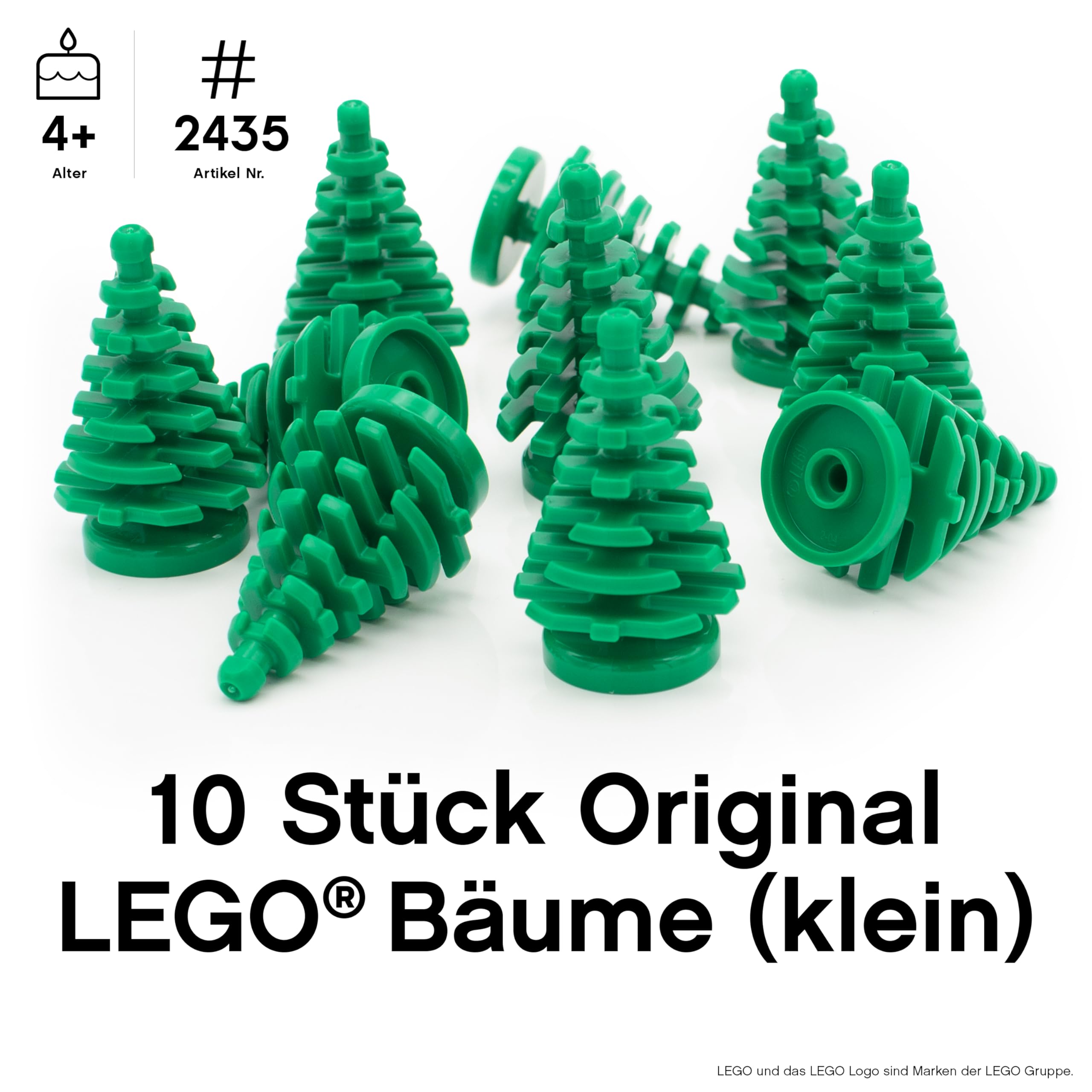 BRICK Flip Classic LEGO Christmas Tree Set of 100 Green Pine Trees - 3+ Years - 15cm x 3cm x 15cm, Small (15cm x 3cm x 15cm) - Image 2