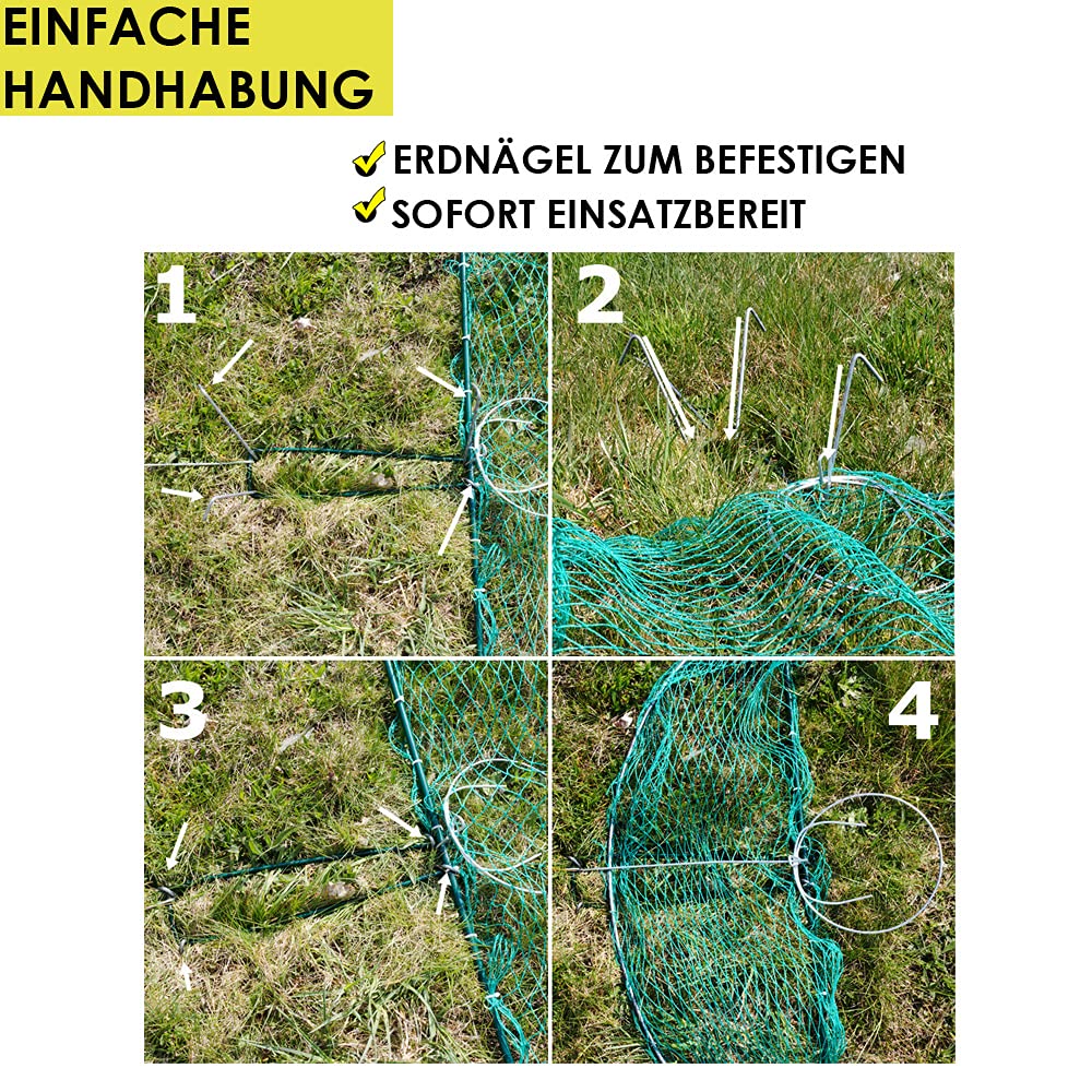 Petigi Lebendfalle Netz Vogelfalle Falle Vogel Vögel Umsiedeln Netzfalle Sofort Einsatzbereit Schnell und einfach Vögel fangen Wetterfest Grün Rund mit Netz
