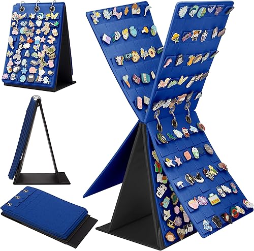 Miniatura 8 de PACMAXI Soporte para exhibición de pines, organizador de alfileres, páginas de exhibición de pines esmaltados para almacenar más de 240 pines,