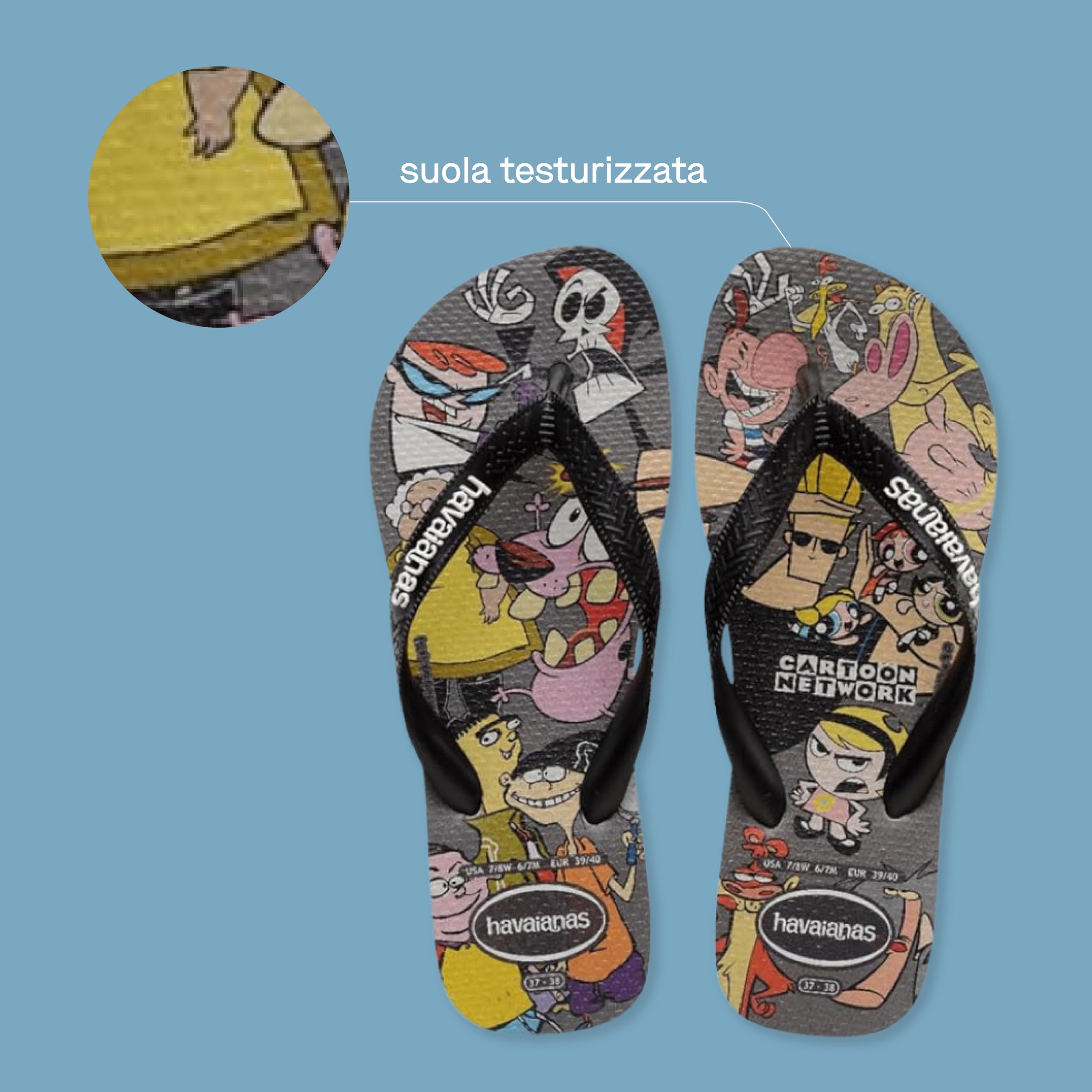 Havaianas - Top Warner Classics, Infradito Comode, Resistenti E Leggere, Suola Dei Personaggi Warner Bros, Suola Antiscivolo, Unisex Adulti
