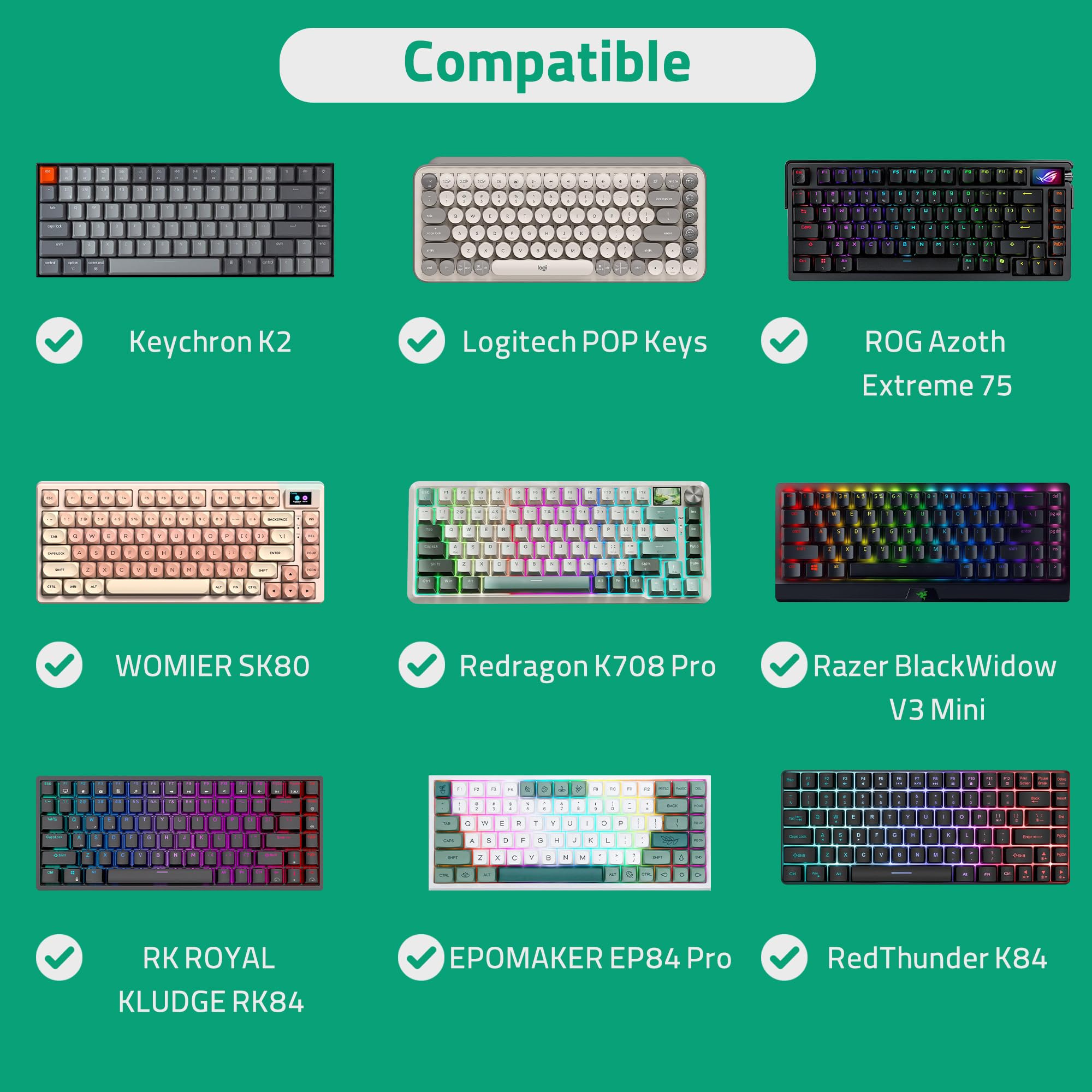 GEEKRIA Custodia per tastiera 75%, borsa da viaggio rigida per tastiera portatile wireless a 84 tasti, compatibile con Keychron K2, tastiera meccanica POP Keys