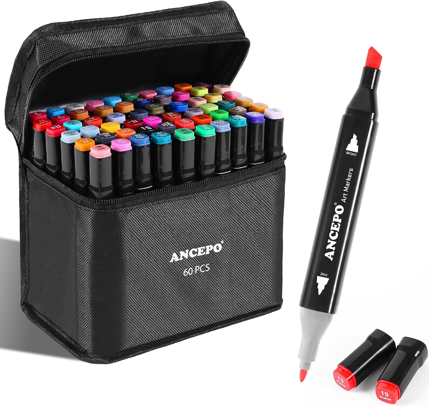 Arrtx アクリルマーカー 90色 ブラシチップ アクリルペイントペン