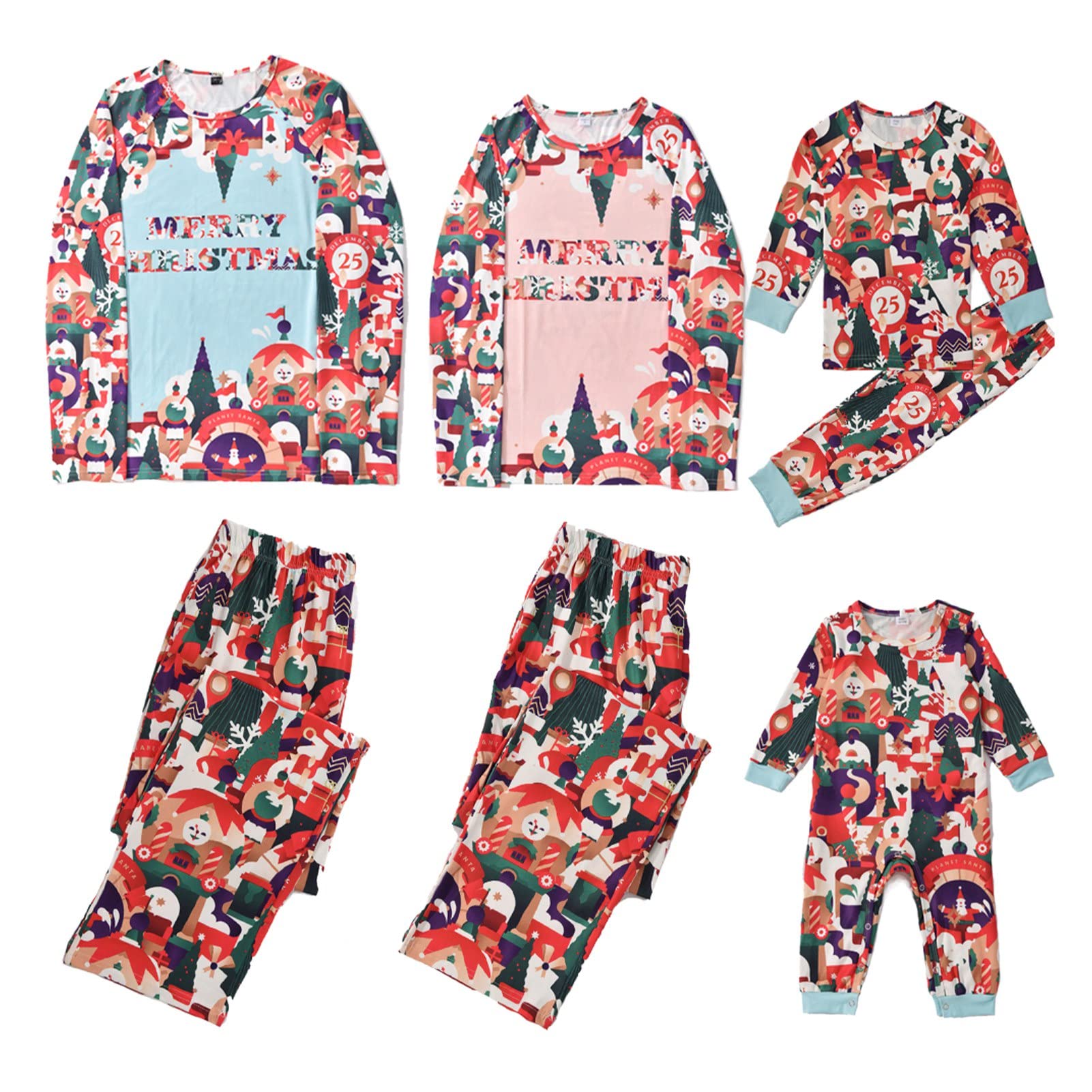 Family Pajamas Set, Fashionable Pajamas Matching Set for Parent Child Party
