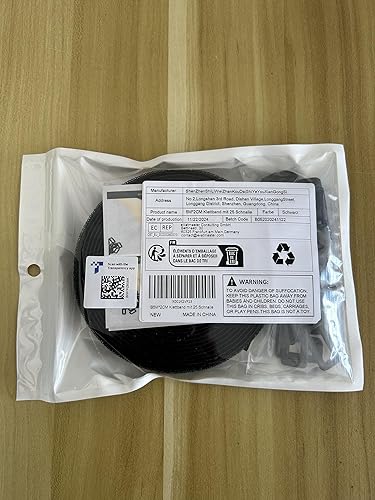 Miniatura 8 de WSZJINB Correas de cable ajustables de 16 pies con hebillas, longitud de corte libre, bridas de sujeción reutilizables negras, correa de seguridad