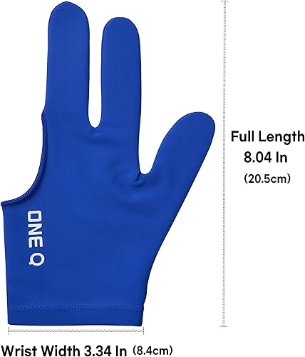 Miniatura 6 de ONEQ 3 dedos guantes de billar Snooker Cue Profesional 3 Colores (Spandex) 5pcs/Set