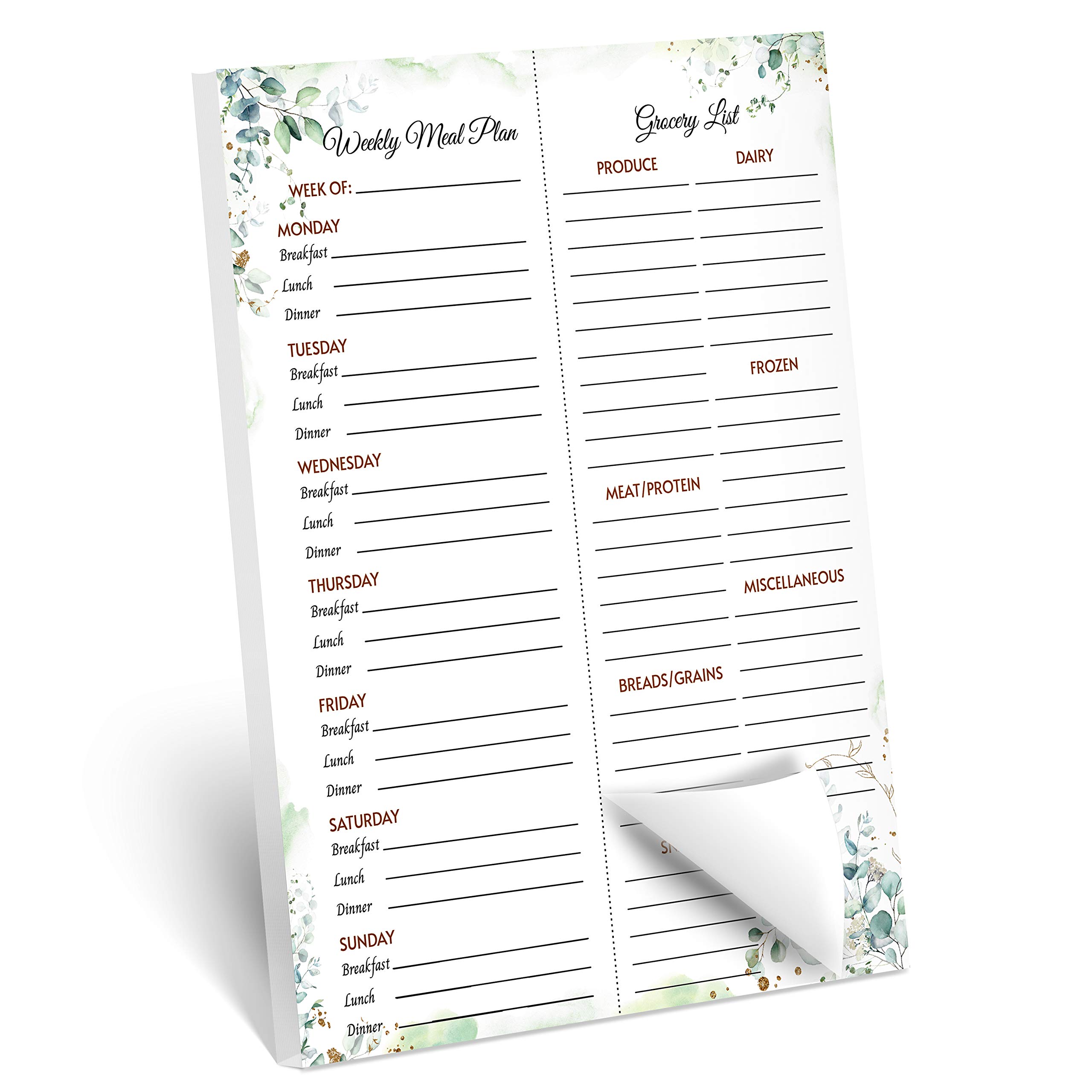 Buy Weekly Meal Planner Magnetic With Grocery List Full Size Sheets