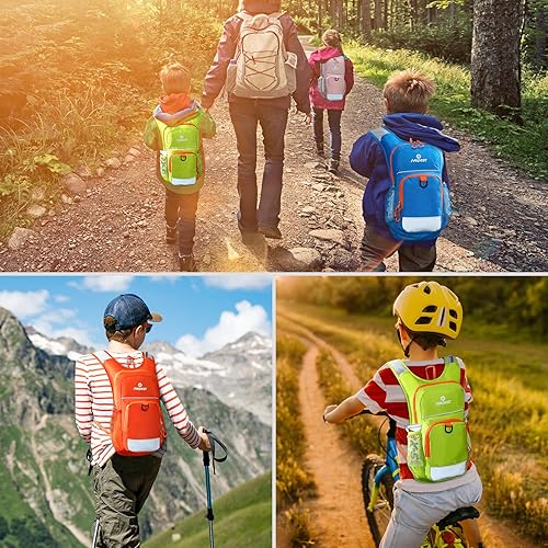 Miniatura 7 de Nepest Mochila de hidratación para niños, mini mochila de agua con vejiga de agua de 1.5L para senderismo, ciclismo, correr
