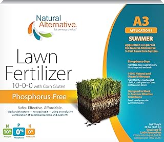 Natural Alternative Summer Lawn Fertilizer 10-0-0 Corn Gluten. Application 3 (25025)