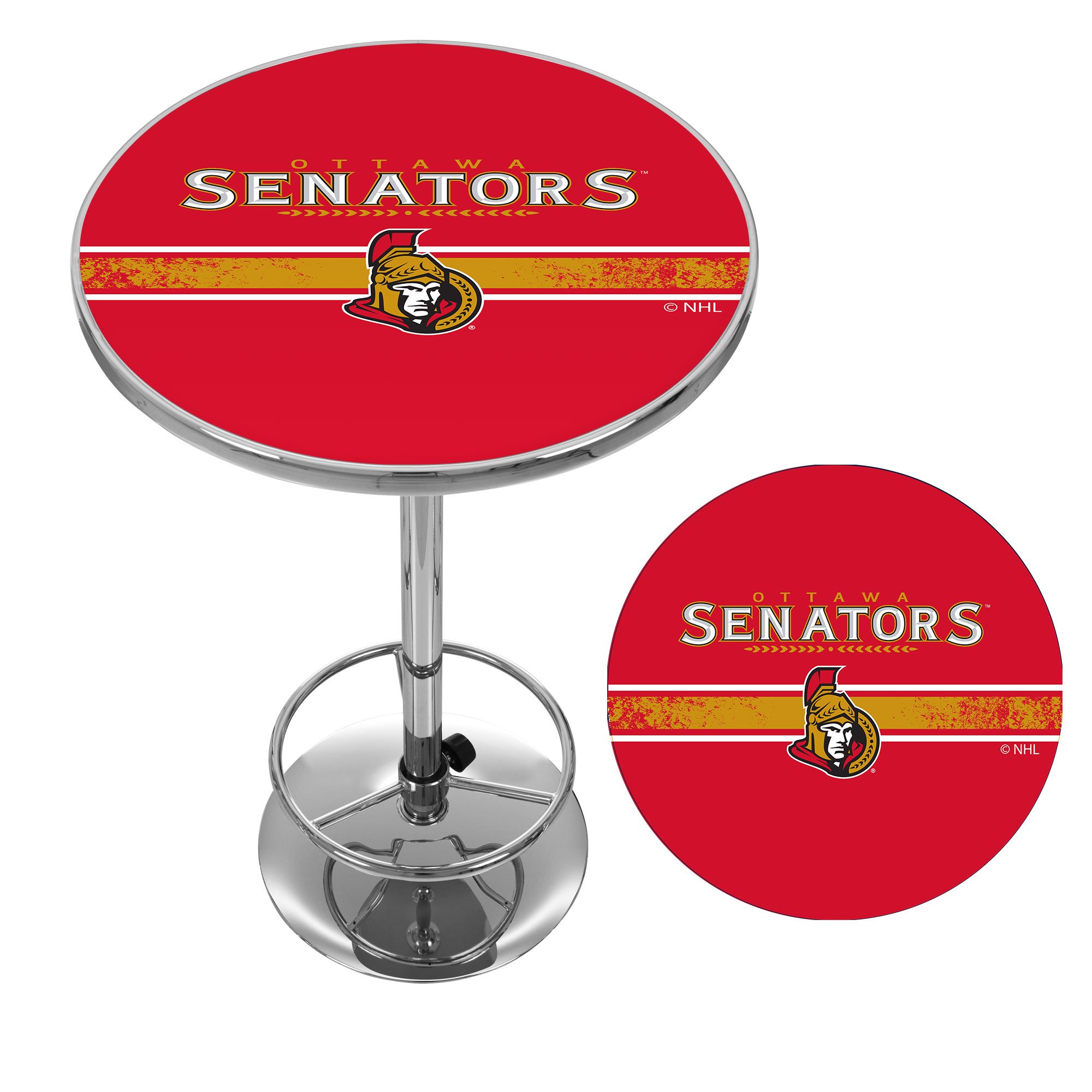 Trademark Gameroom NHL Ottawa Senators Chrome Pub Table