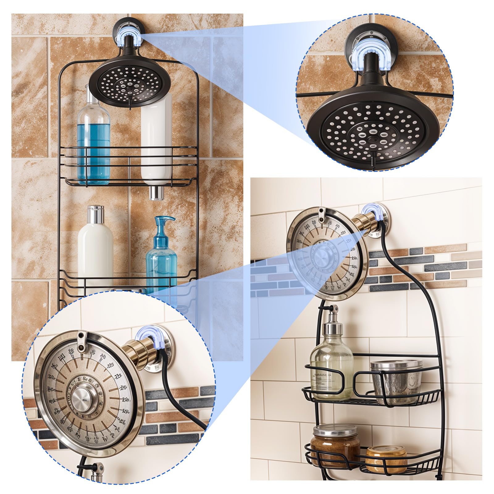 6 Pcs Heavy Duty Suction Cups For Shower Caddy – Clear PVC With Rubber Rings, 5cm Diameter