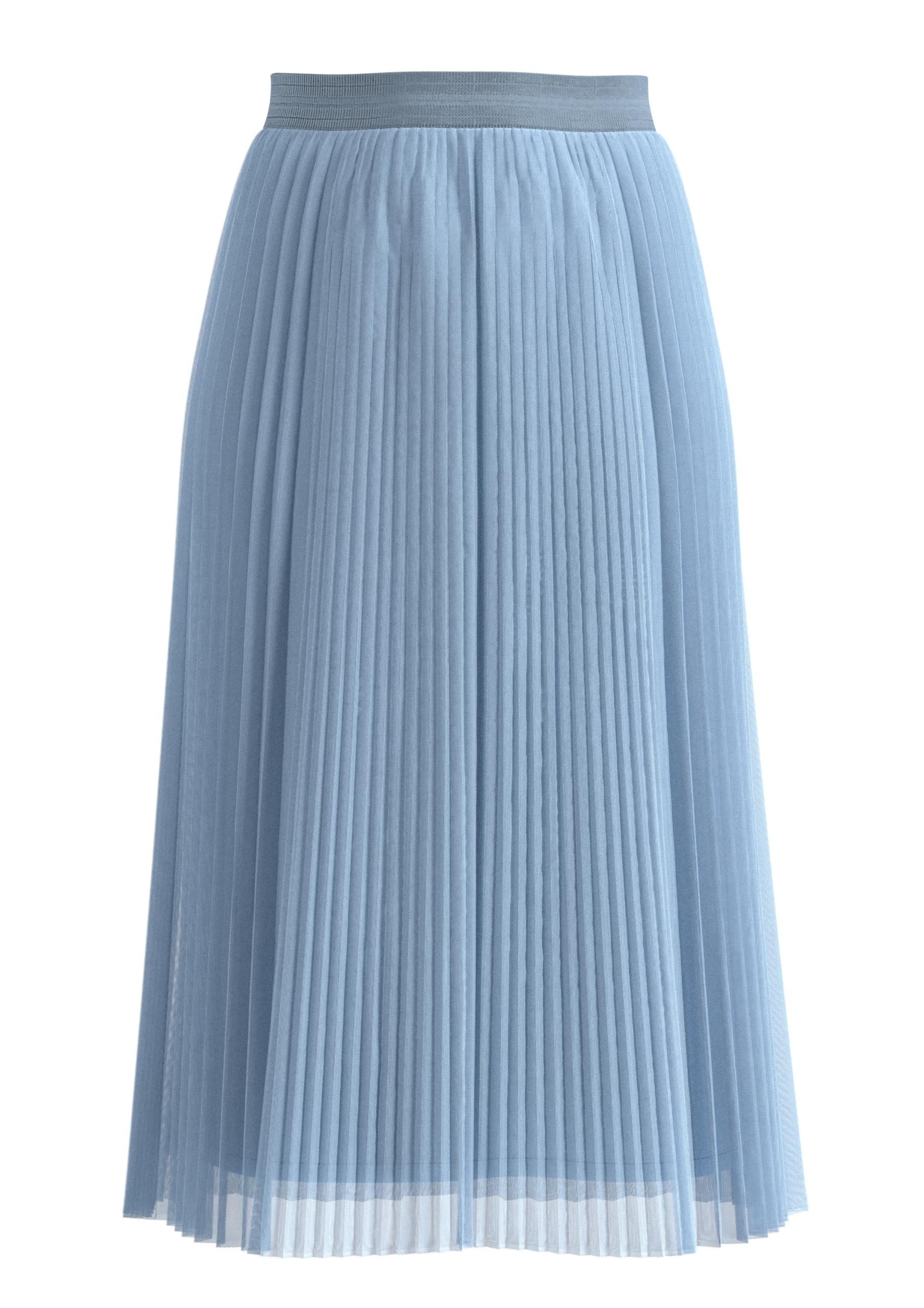 s.Oliver Jupe midi plissée en Maille avec Doublure en Jersey, 5104_Bleu Ciel, 50