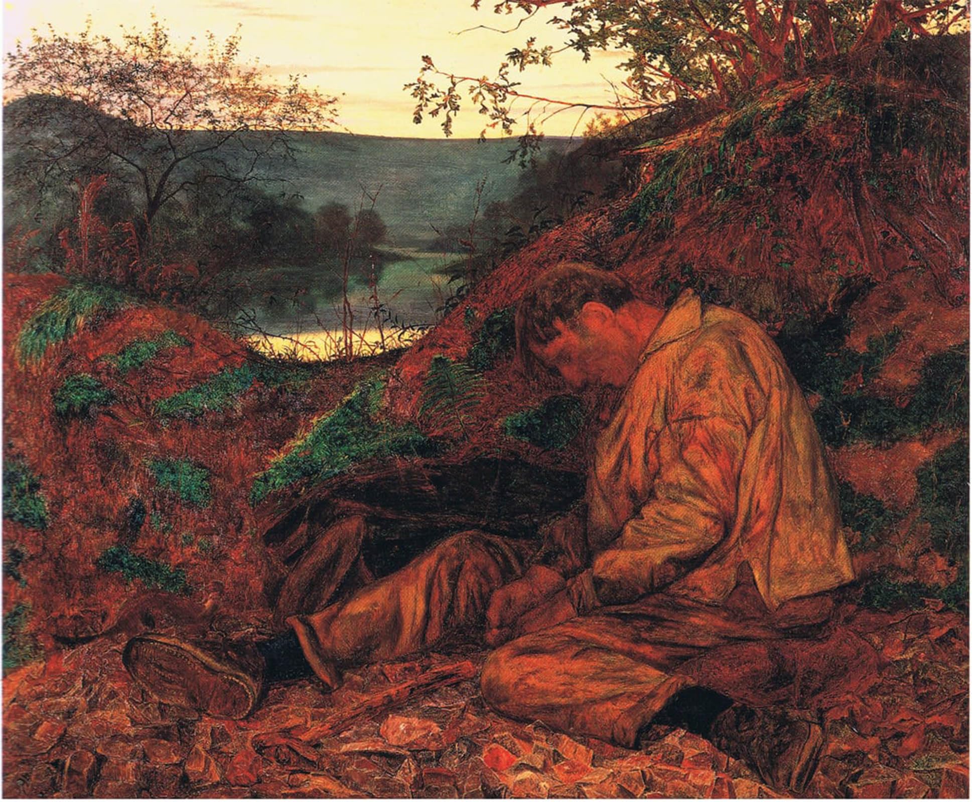 POSTERIIk Vintage Print Pop Art Landscape Artwork the Stonebreaker by Henry Wallis Art Prints for Office Home Decor 60x90cm