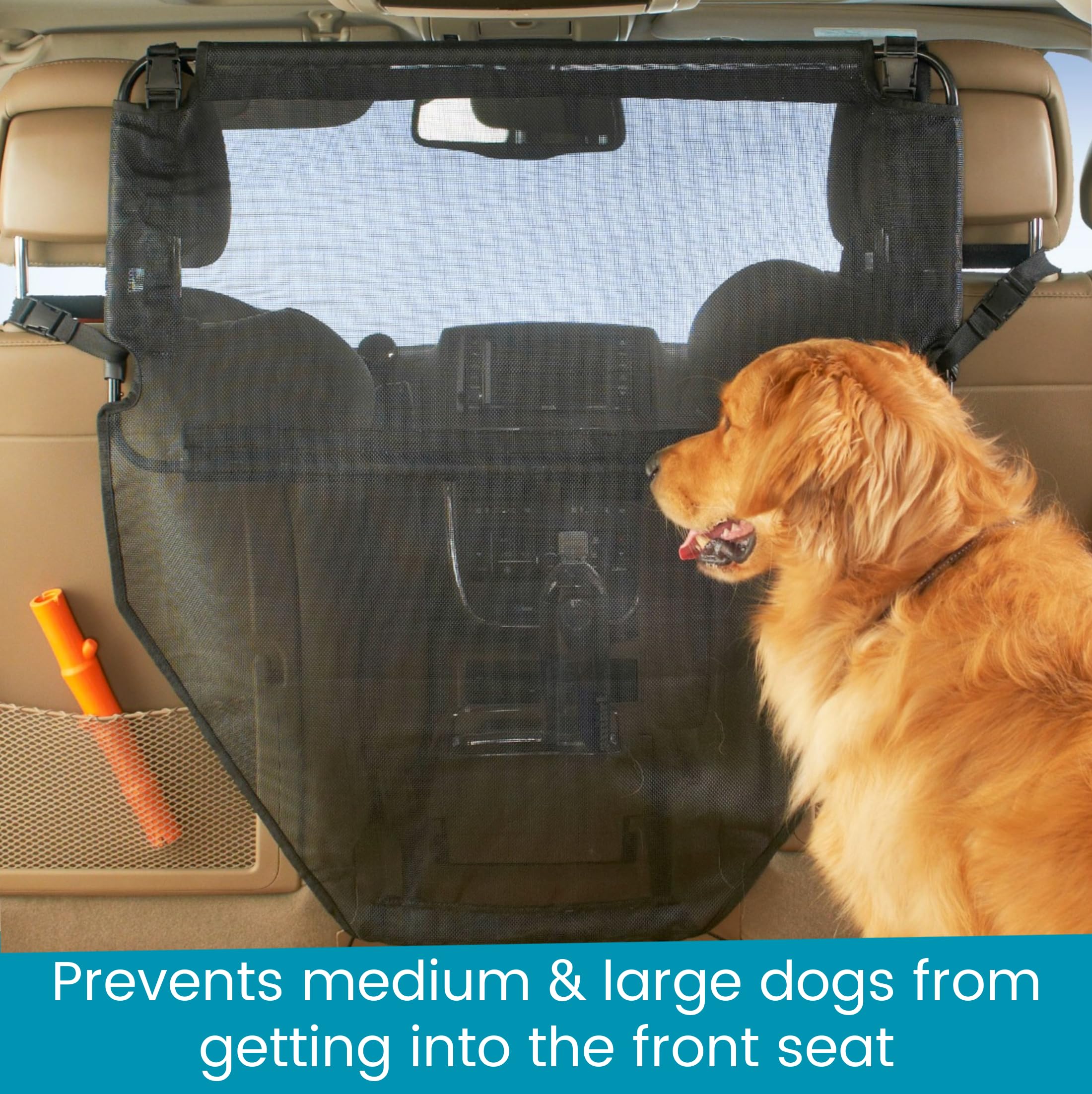 High Road Wag 'nride Dog auto barriera con telaio in acciaio e robusti in rete di