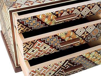 Amazon.co.jp: 寄木細工 7寸三ッ引き出し（小寄木） : ホーム