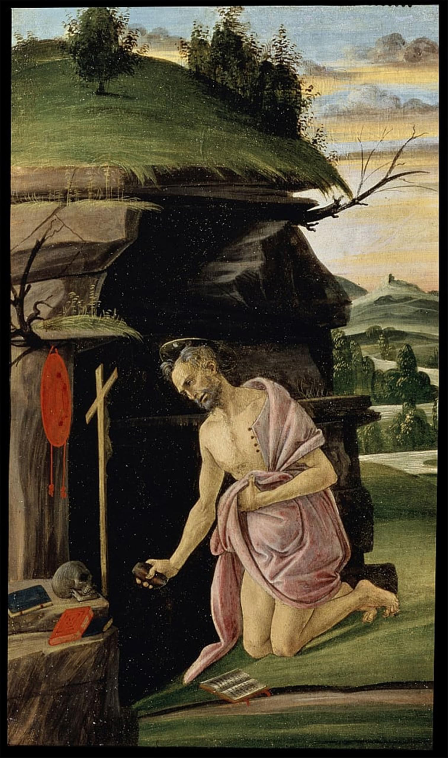 ARTXLXXBN Famous Art Print Poster Vintage Wall Art Saint between by Sandro Botticelli Canvas Art Poster for Home Decor 60x90cm
