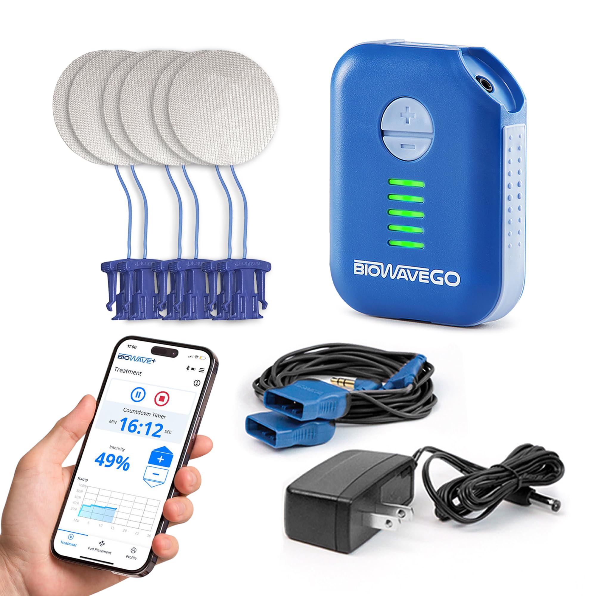 BioWaveGO - CE Certified FDA Cleared Device for Chronic Pain Relief & Acute Pain Relief | Drug-Free | Wearable Technology | Provides Pain Relief for Backs, Shoulders, Knees and Ankles as well as Numerous Other Locations on The Body