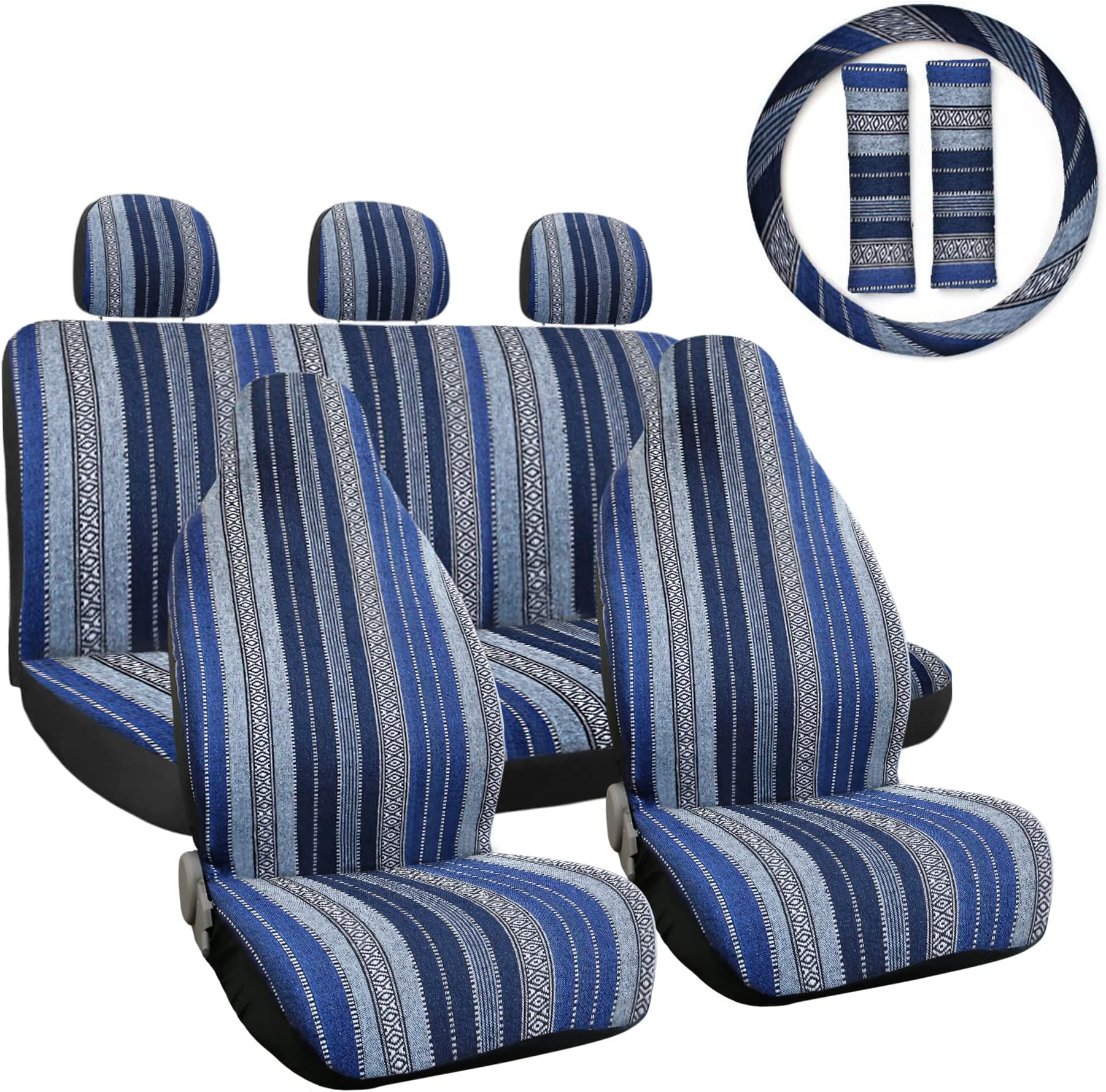 SOBONITO Seat Covers Car Front Seats, Seat Cover Set Universal For - View #2