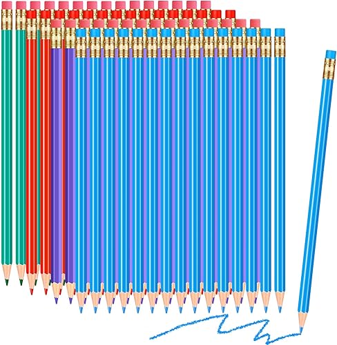 60 lápices preafilados con borrador, lápices de colores borrables para mapas, pruebas de colorear, bocetos, escuela, oficina, edición, regalos de