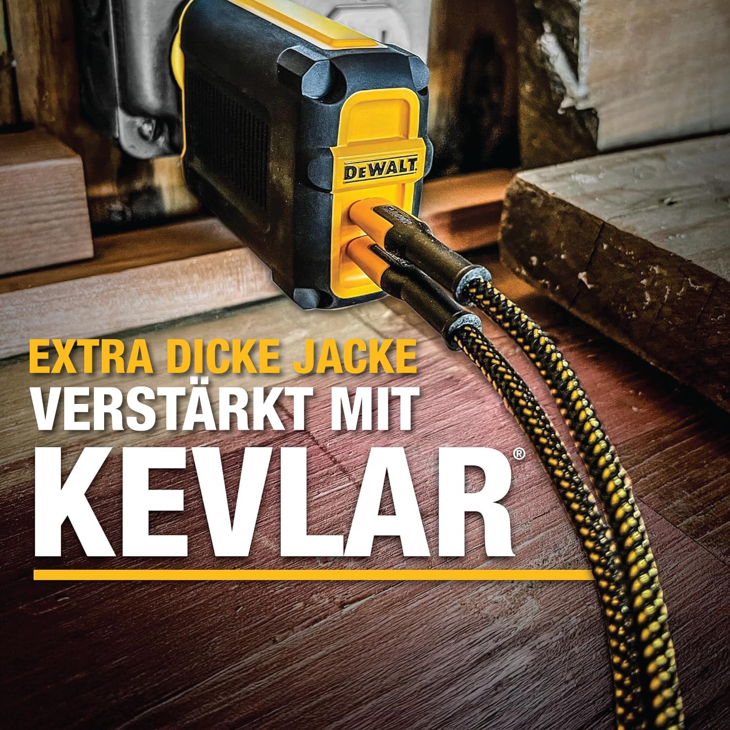 DEWALT Heavy Duty 100W USB-C Kabel 2er-Pack, Baustelle 100W USB-C zu USB-C Kabel, High Speed Typ-C Schnellladekabel PD für iPhone 17 Plus/Air/Pro Max, MacBook, iPad, Samsung, 1,4 m