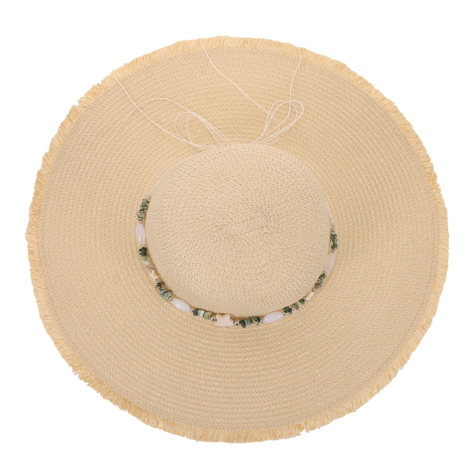 SOIMISS Sombrero de Playa de Paja con ala Ancha para Mujer Protección UV Plegable y Transpirable para Verano Vacaciones y Actividades al Aire