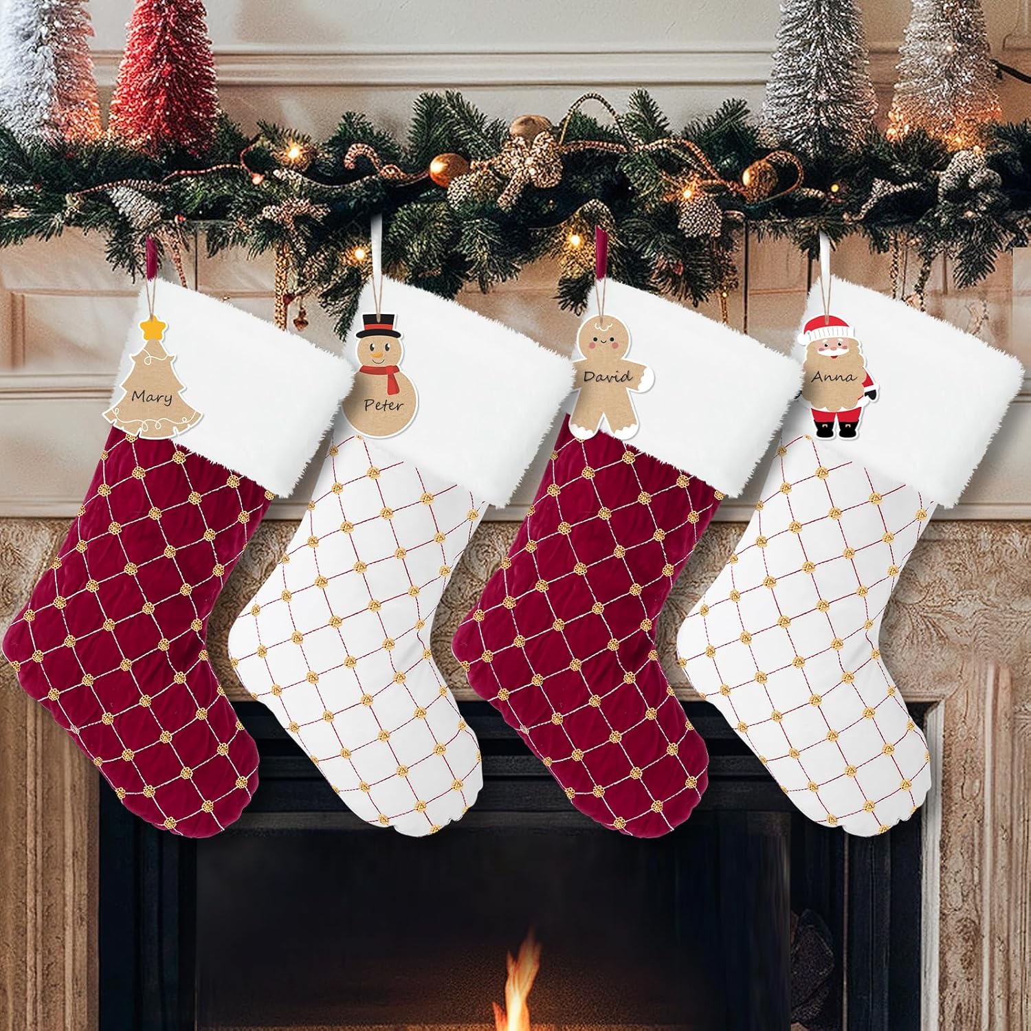 Set Of 4 Christmas Stockings