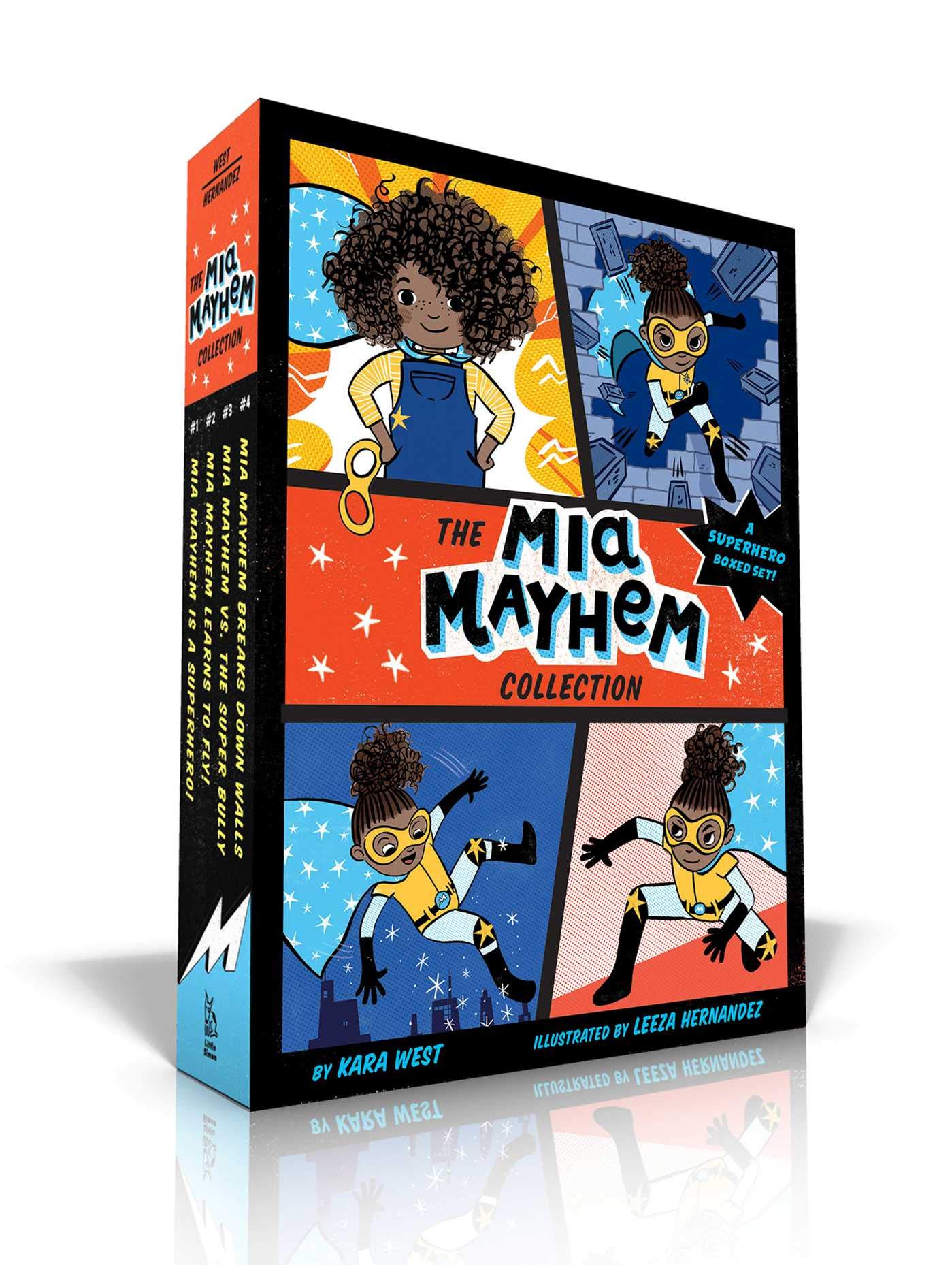 The Mia Mayhem Collection (Boxed Set): Mia Mayhem Is a Superhero!; Mia Mayhem Learns to Fly!; Mia Mayhem vs. The Super Bully; Mia Mayhem Breaks Down Walls