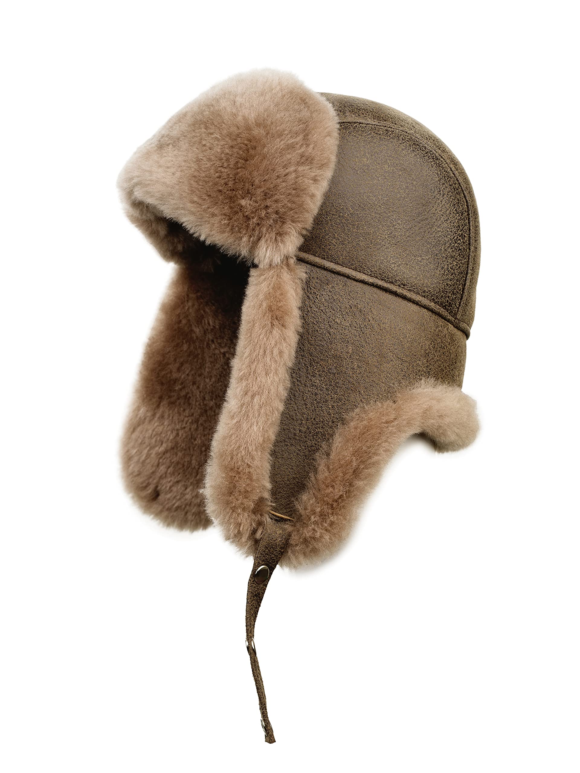 Mumcu's Leather - Leather Wants To Be Mumcu'sUshanka Aviator Trapper Leather Hat Men Women, Sheepskin Fur Russian Soviet Earflaps Hat, Warm Outdoor Winter Hat 2024
