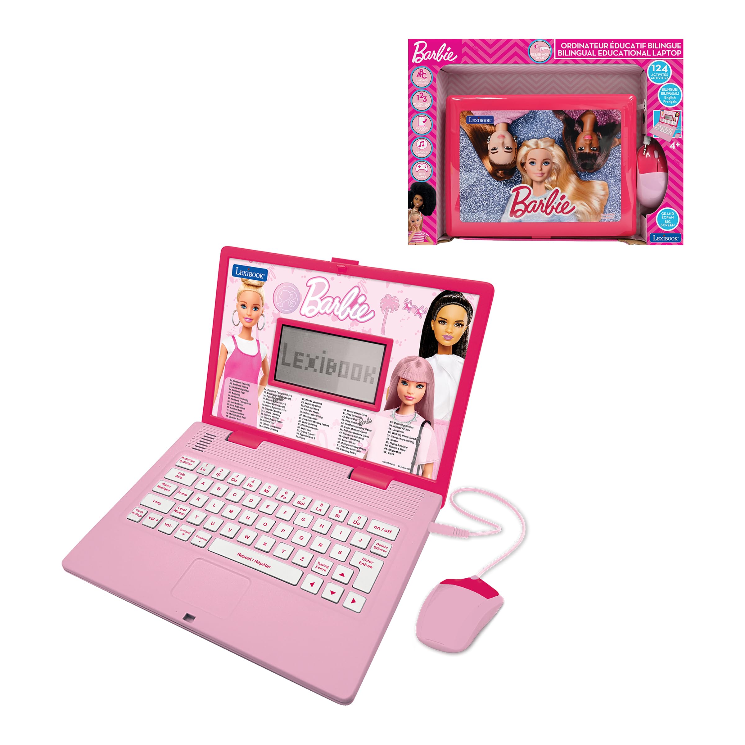 Lexibook, Barbie Educational Laptop for kids, JC598BBi1LXB