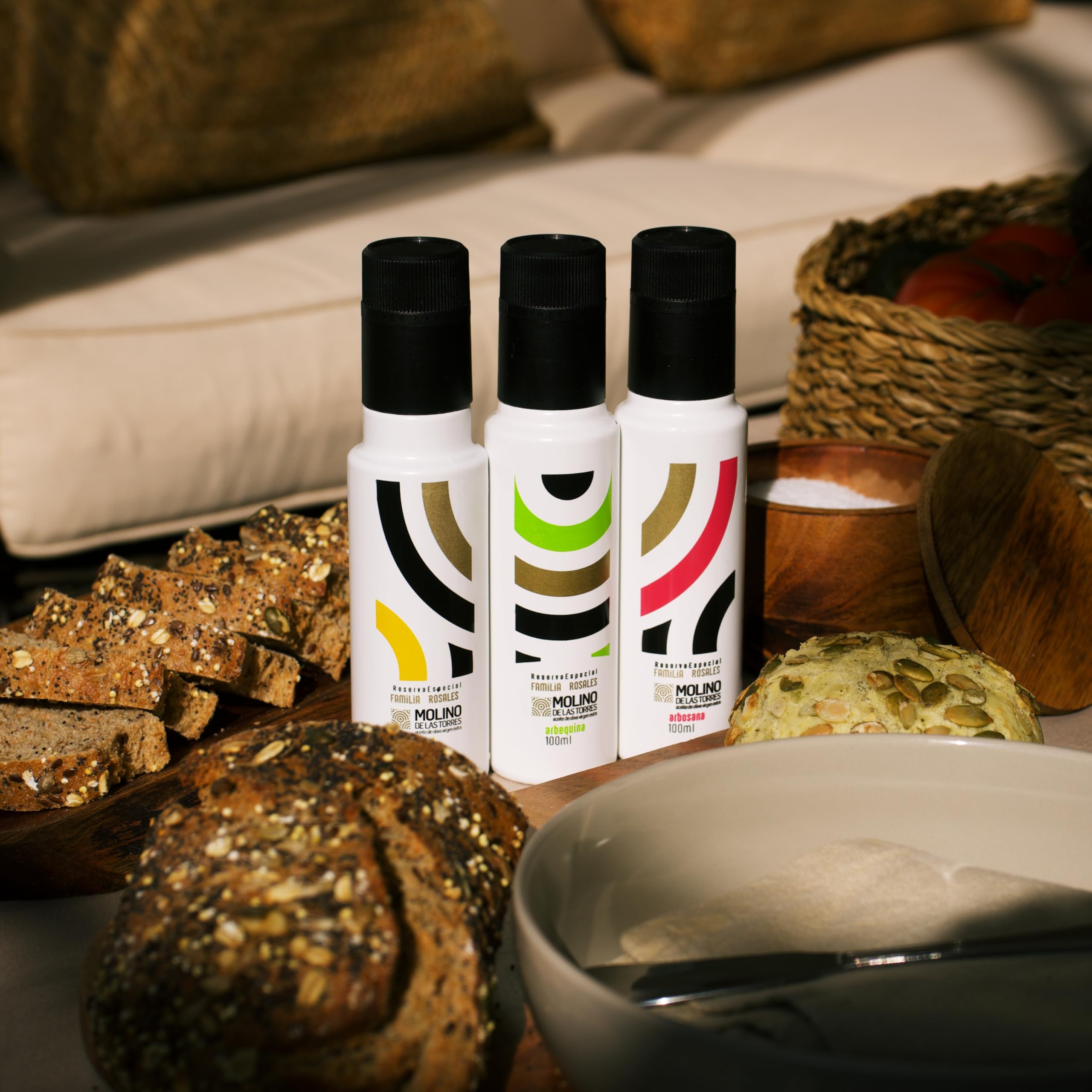 MOLINO DE LAS TORRES 3 x 100 ML Huile d Olive Extra Variété PICUAL, ARBEQUINA, ARBOSANA d’origine Andalousie Espagne- Huile Olive Récolte Précoce (Octobre 2025) de qualité supérieure