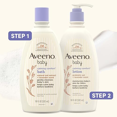 Miniatura 8 de Aveeno Baby Confort Loción hidratante calmante con lavanda vainilla y avena natural 18 fl oz