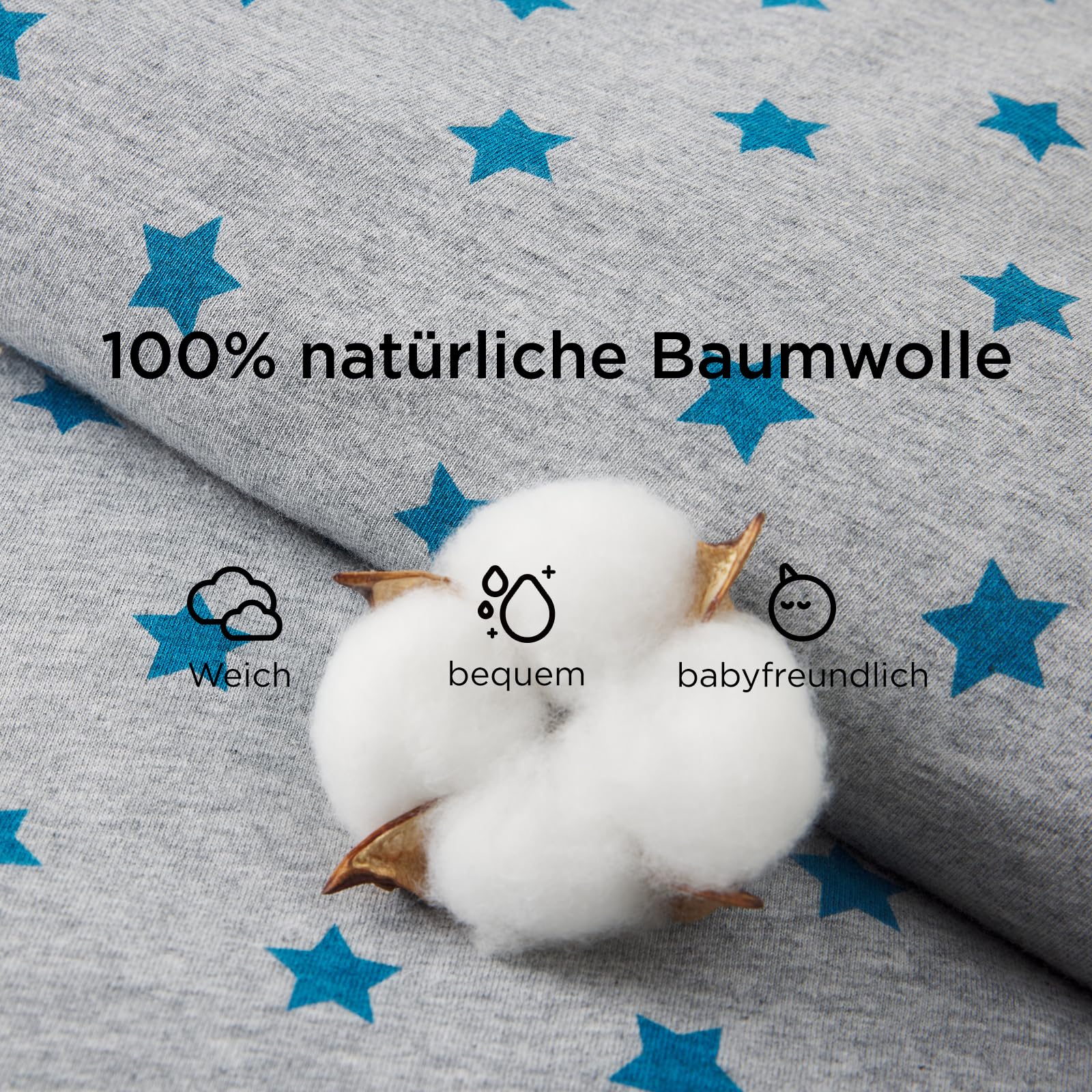 Duomiaomiao Saco de dormir para bebé de 2,5 tog, 100 % algodón, con piernas, cálido saco de dormir para bebé con pies de 2 a 3 años, estrella
