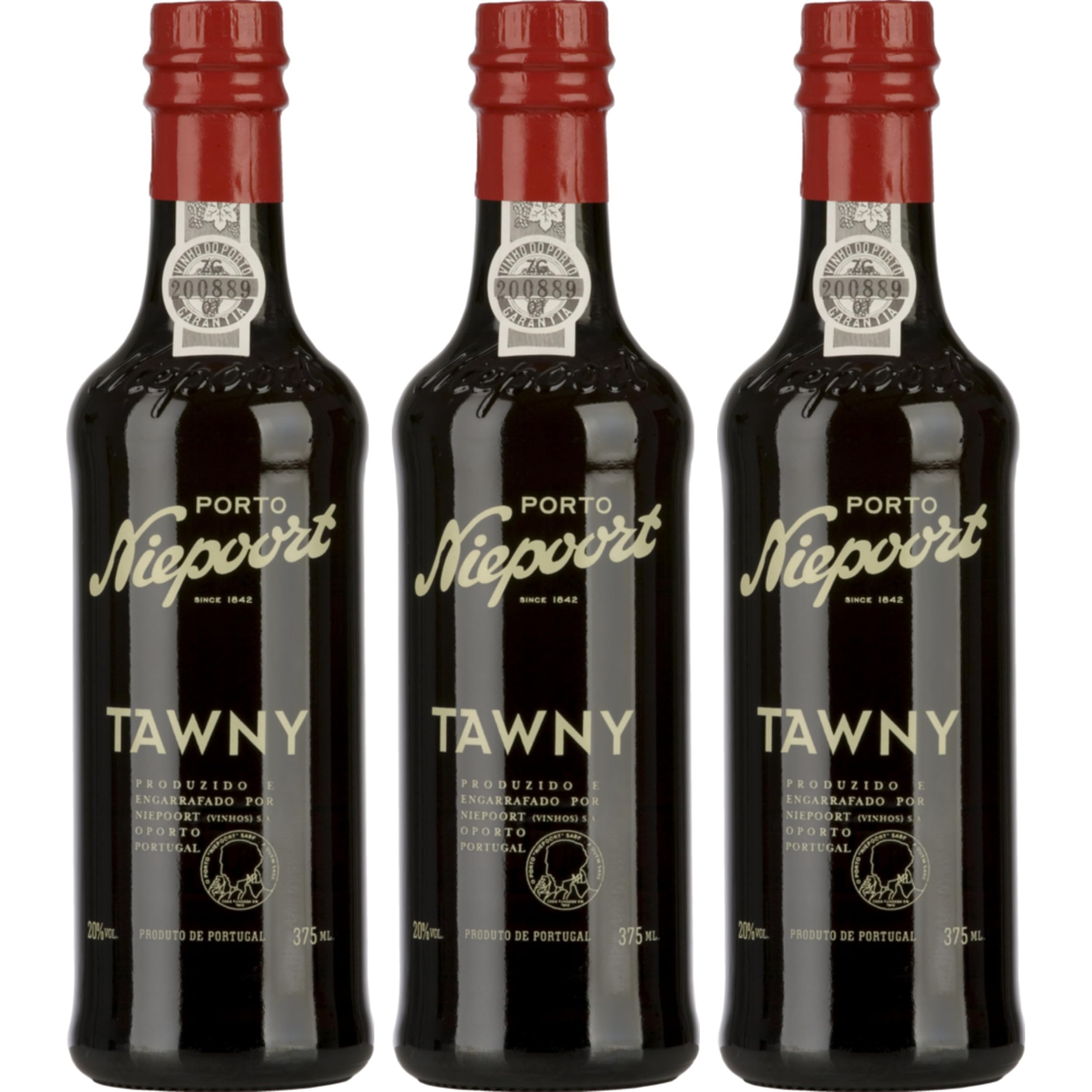 Niepoort Vinhos Tawny 1/2 Flasche Portwein Rot Süss Portugal inkl. FeinWert E-Book (3 x 0.375 l)