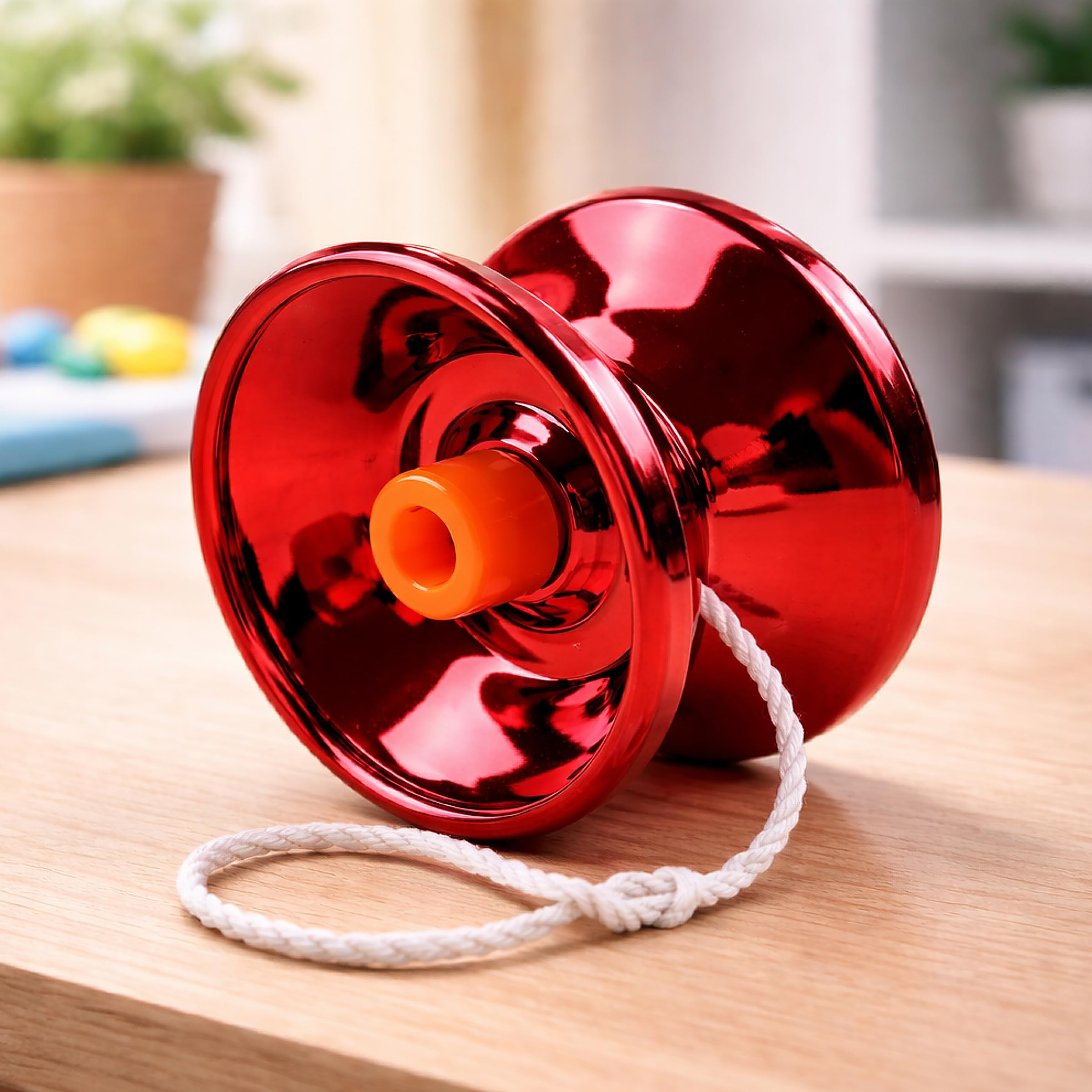 Toyshine High Gloss Speed Metal YoYo Spinner Toy with String | Smooth Spinning Trick YoYo Skill Toy for Hand Eye Coordination | Classic Skill Game Toy for Kids Boys Girls & Teens - Red-image-7