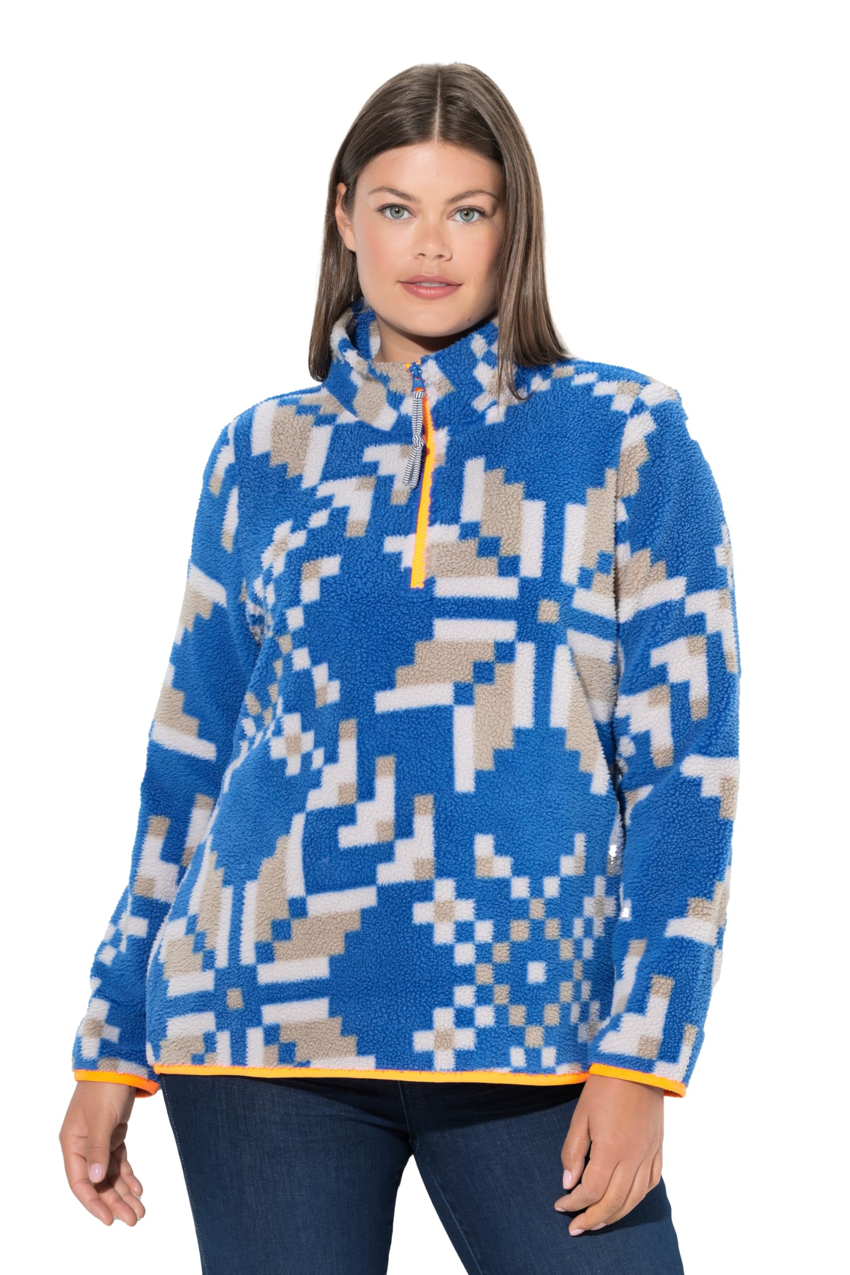 Laurasøn Teddy-Sweatshirt, Langarm, Stehkragen 842385