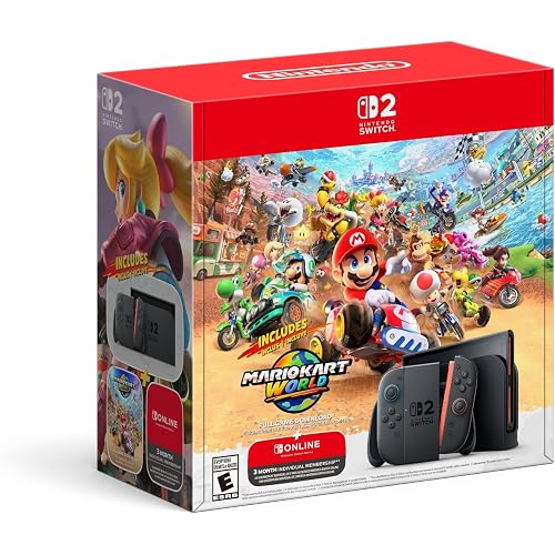 Nintendo Switch 2 + Mario Kart World Bundle (includes 3-month NSO Individual Membership)
