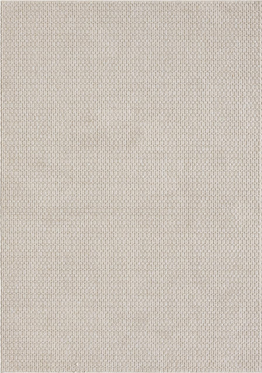 Abani Luca Collection Cream Area Rug - 6' x 9' - Solid Texture Design, Non-Shedding - Easy to Clean, Durable for Living Rooms, Bedrooms & Offices, Pet & Kid Friendly