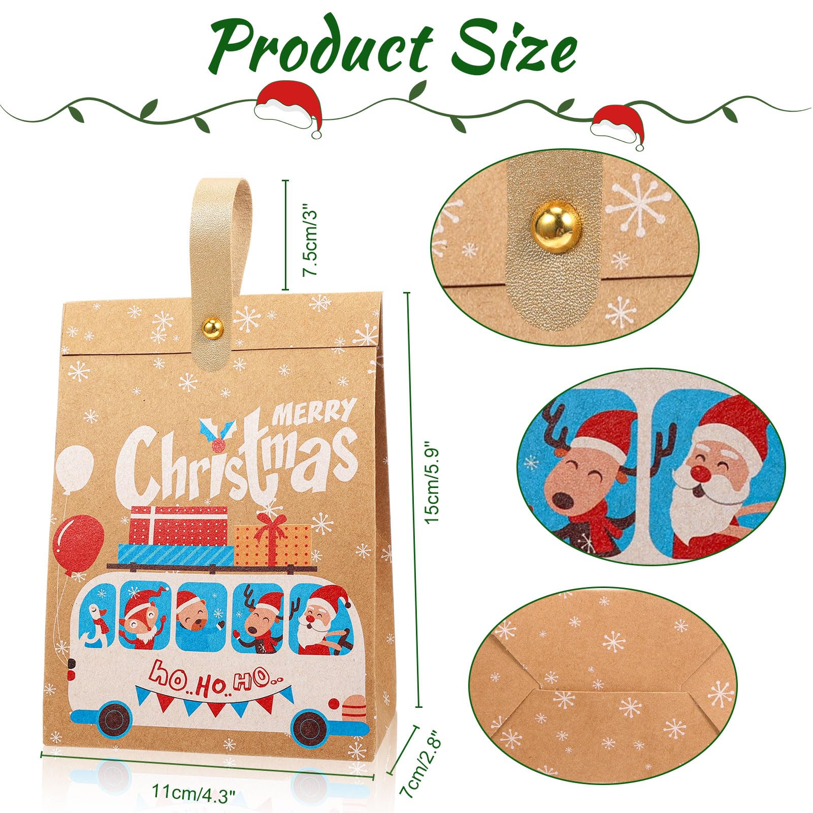 Cadeautassen voor Kerstmis Cadeautasjes Kerstzak op 6 Design Zakken Kerstzakken Kerstcadeauzakjes Geschenktassen - 20 STK Cadeautassen voor Kerstmis Cadeautasjes Kerstzak op 6 Design Zakken Kerstzakken Kerstcadeauzakjes Geschenktassen - 20 STK