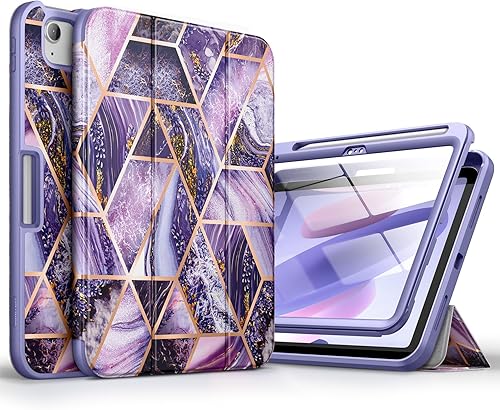 SURITCH Funda para iPad de 10.9 pulgadas de 10.9 pulgadas 2022, protector de pantalla integrado con soporte magnético de triple pliegue, función de