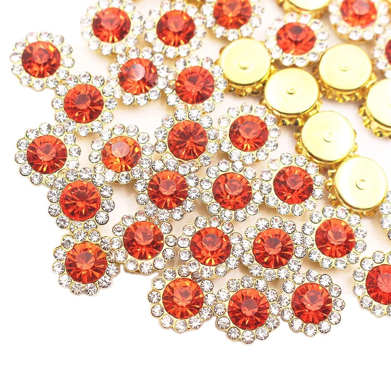 Strass in vetro strass in vetro incastonati artigli 8-12 mm multicolore, confezione da 30 o 100 (Hyacinth-G,30 PCS-8 MM)